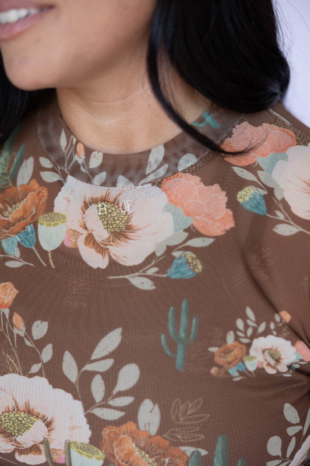 BROWN DESERT FLOWER MESH