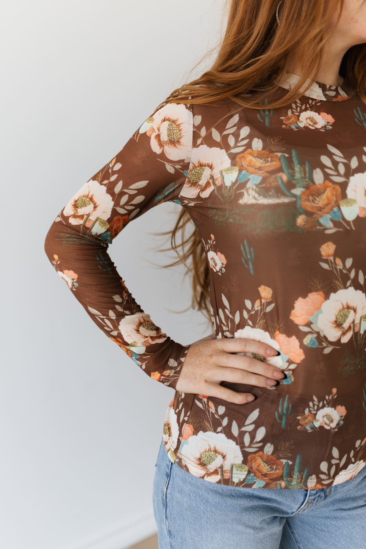 BROWN DESERT FLOWER MESH