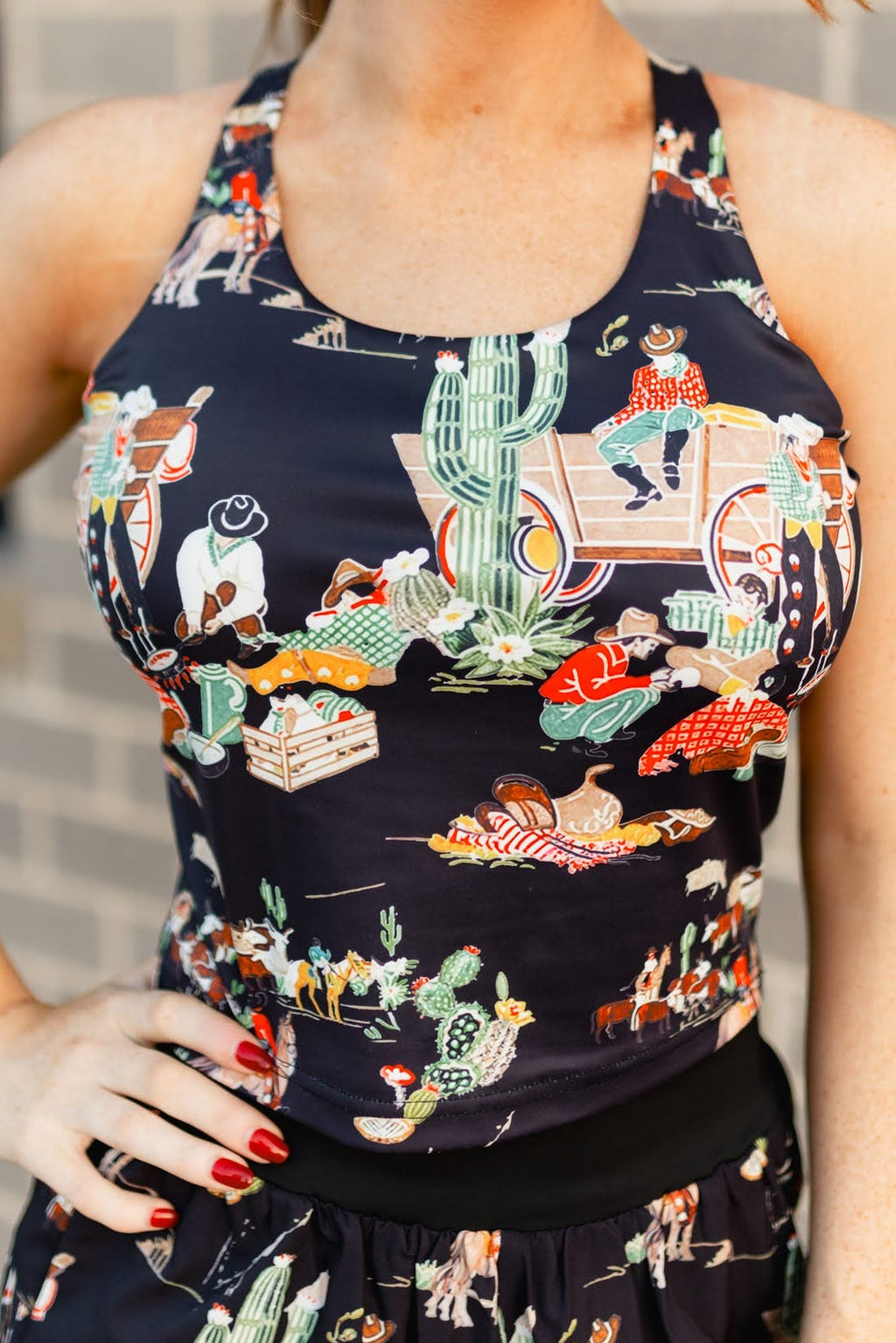 BLACK WAGON RAZOR BACK TANK TOP