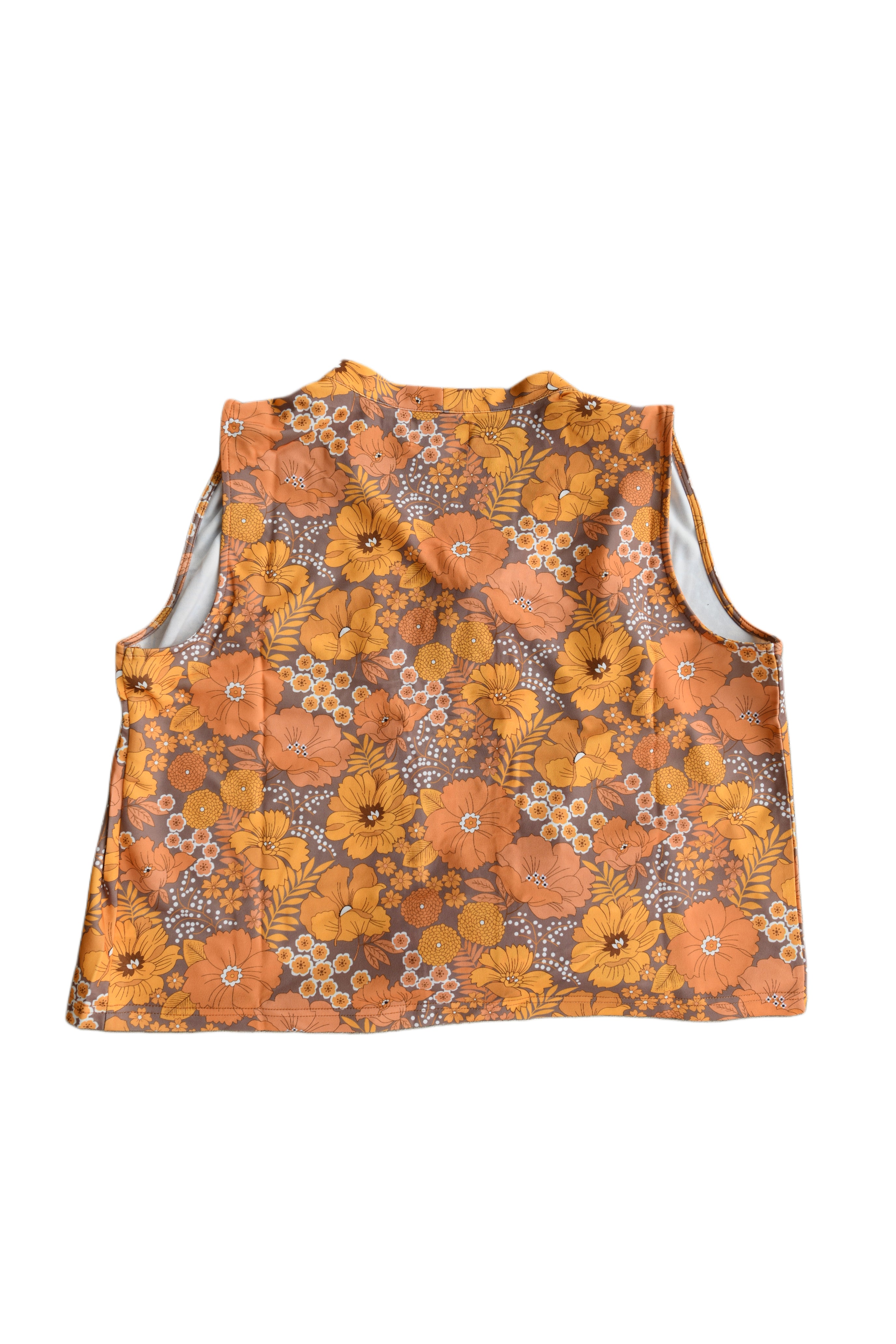 VINTAGE FLORAL TIE TOP