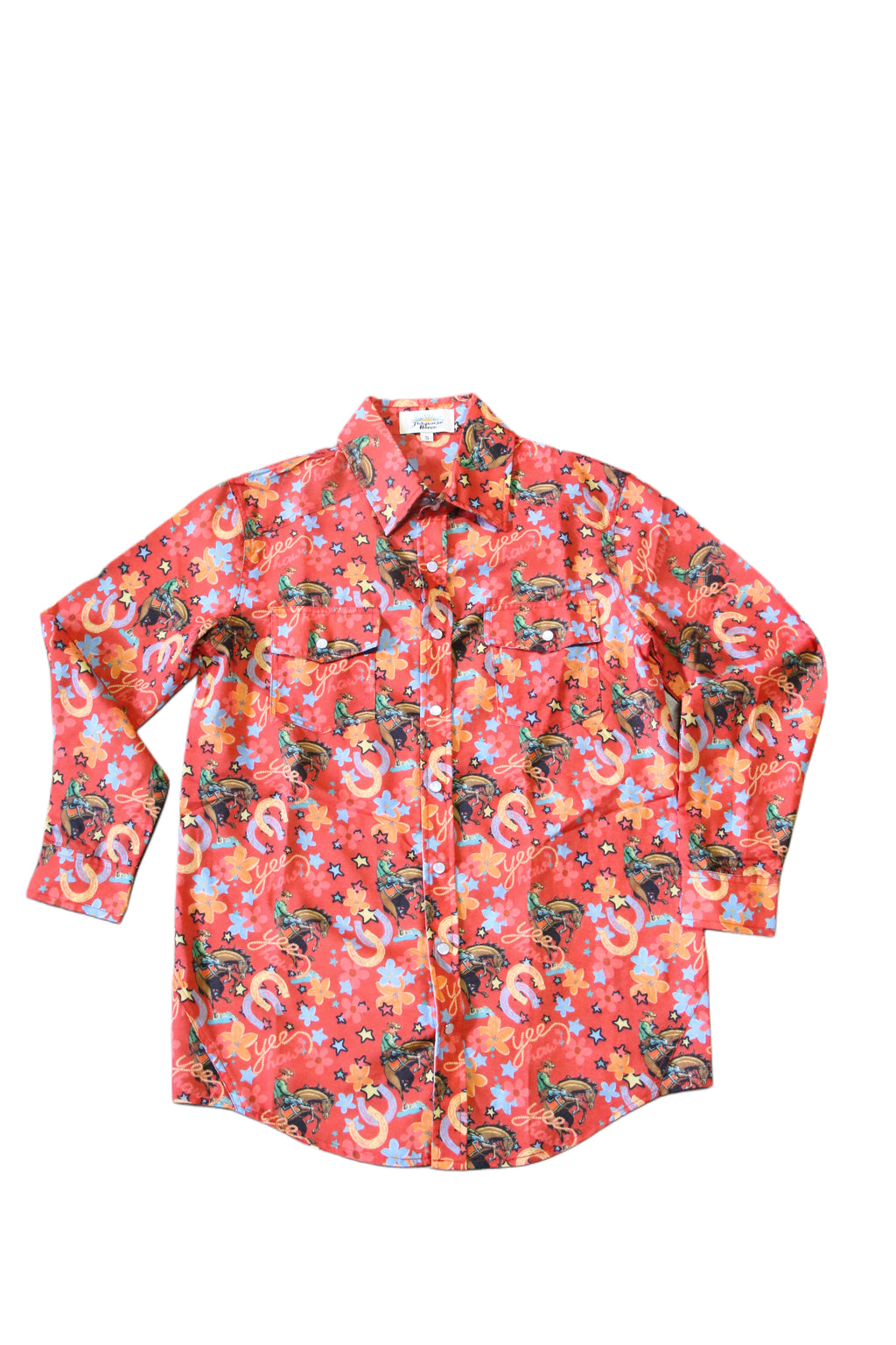RED YEEHAW RODEO TOP