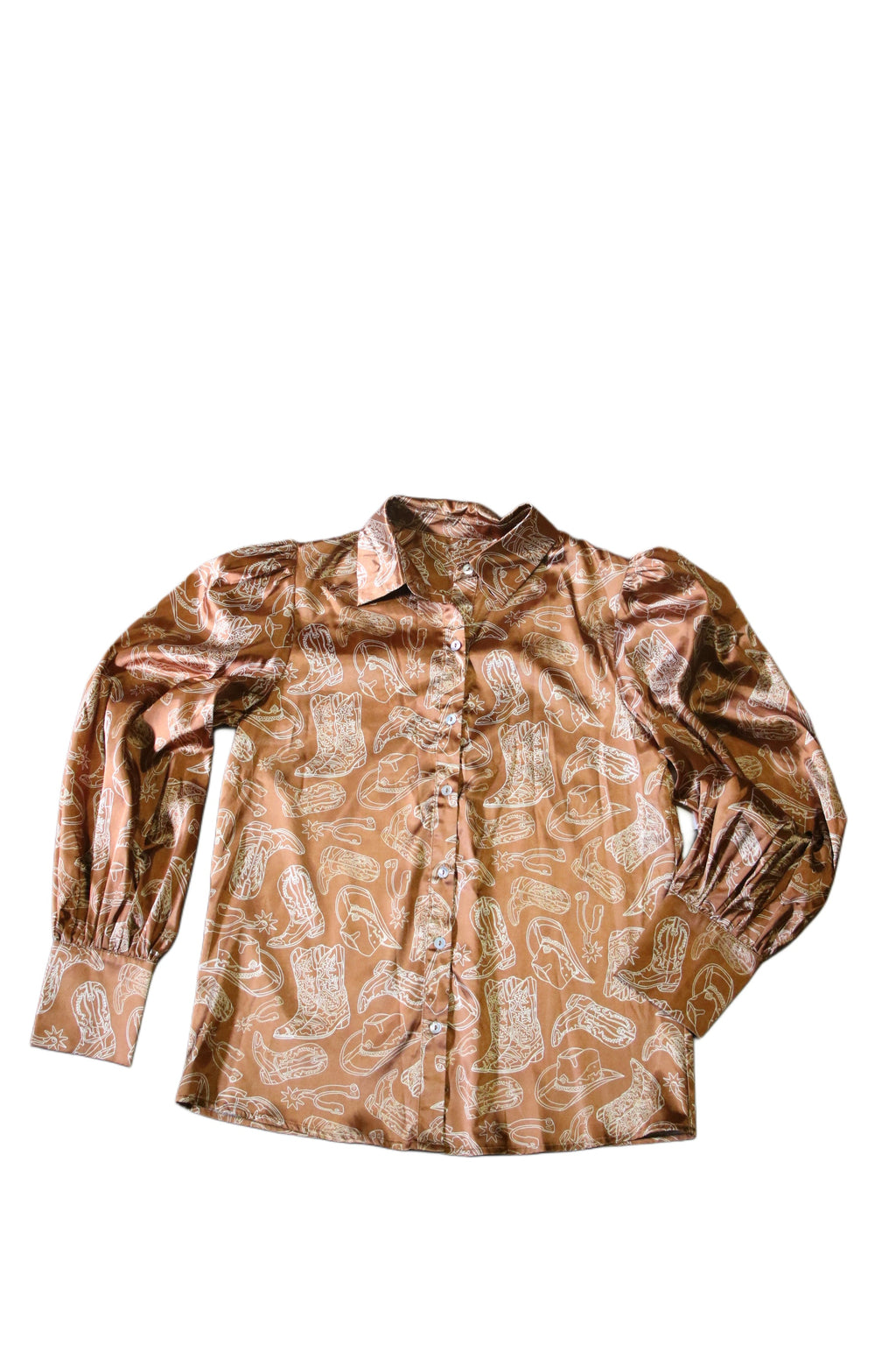 TH11 SATIN S178 BROWN WESTERN THINGS (1 Piece)