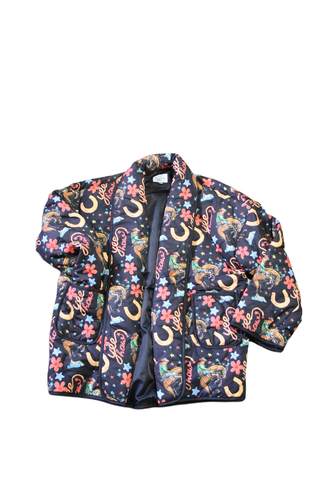 BLACK YEEHAW QUITTED JACKET