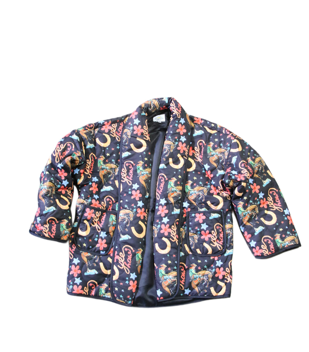 BLACK YEEHAW QUITTED JACKET