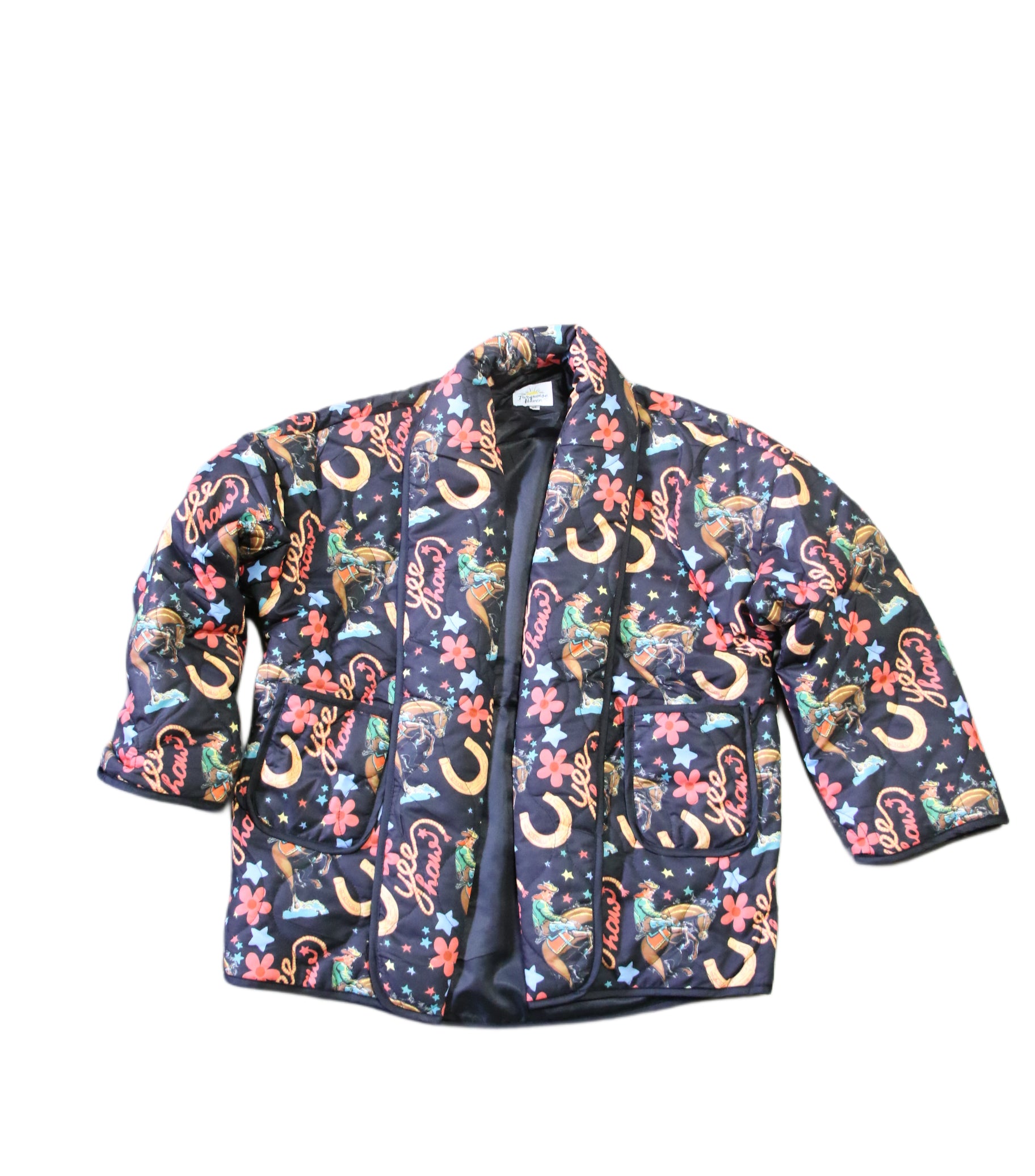 BLACK YEEHAW QUITTED JACKET