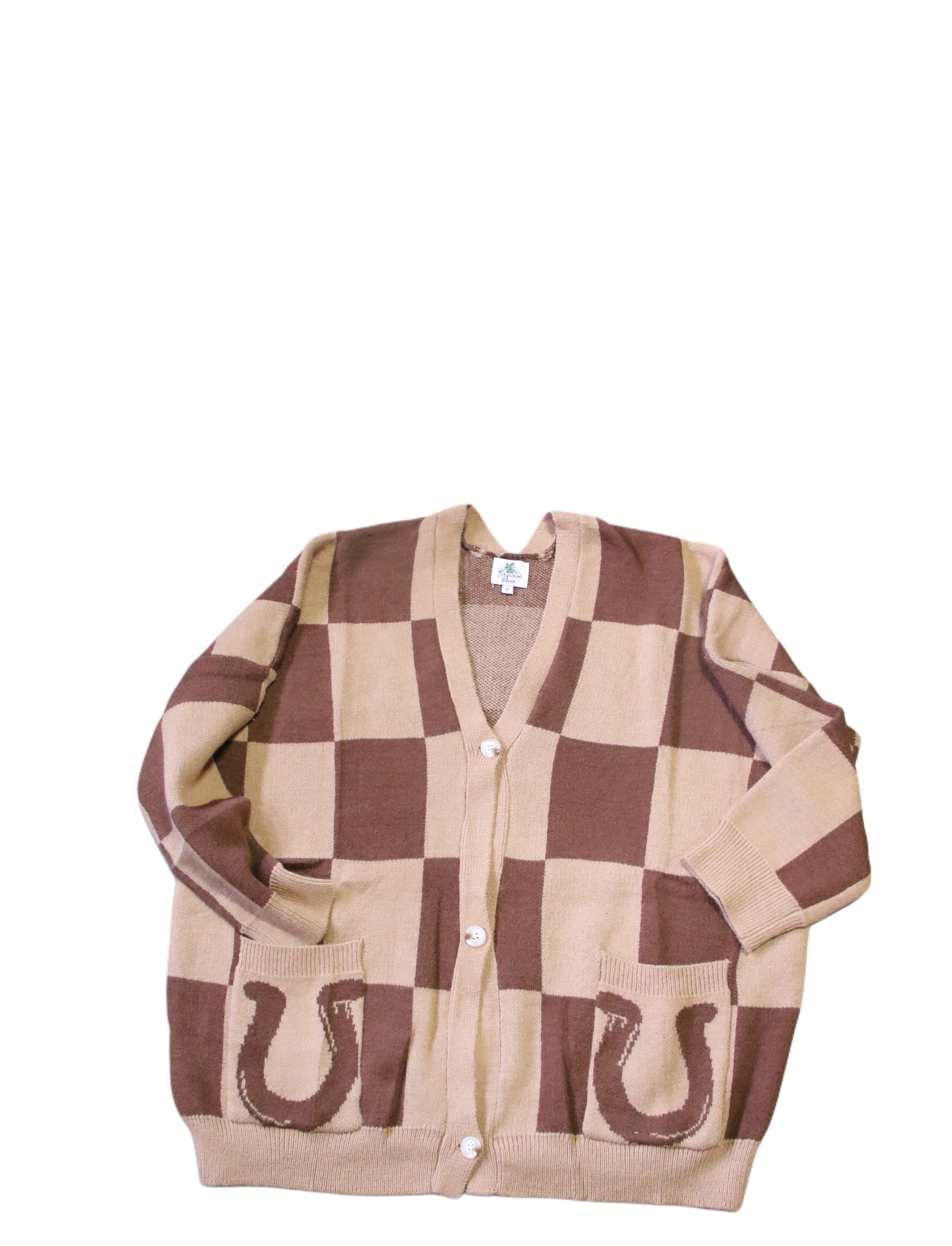 HORSESHOE CHECKERED CARDIGAN