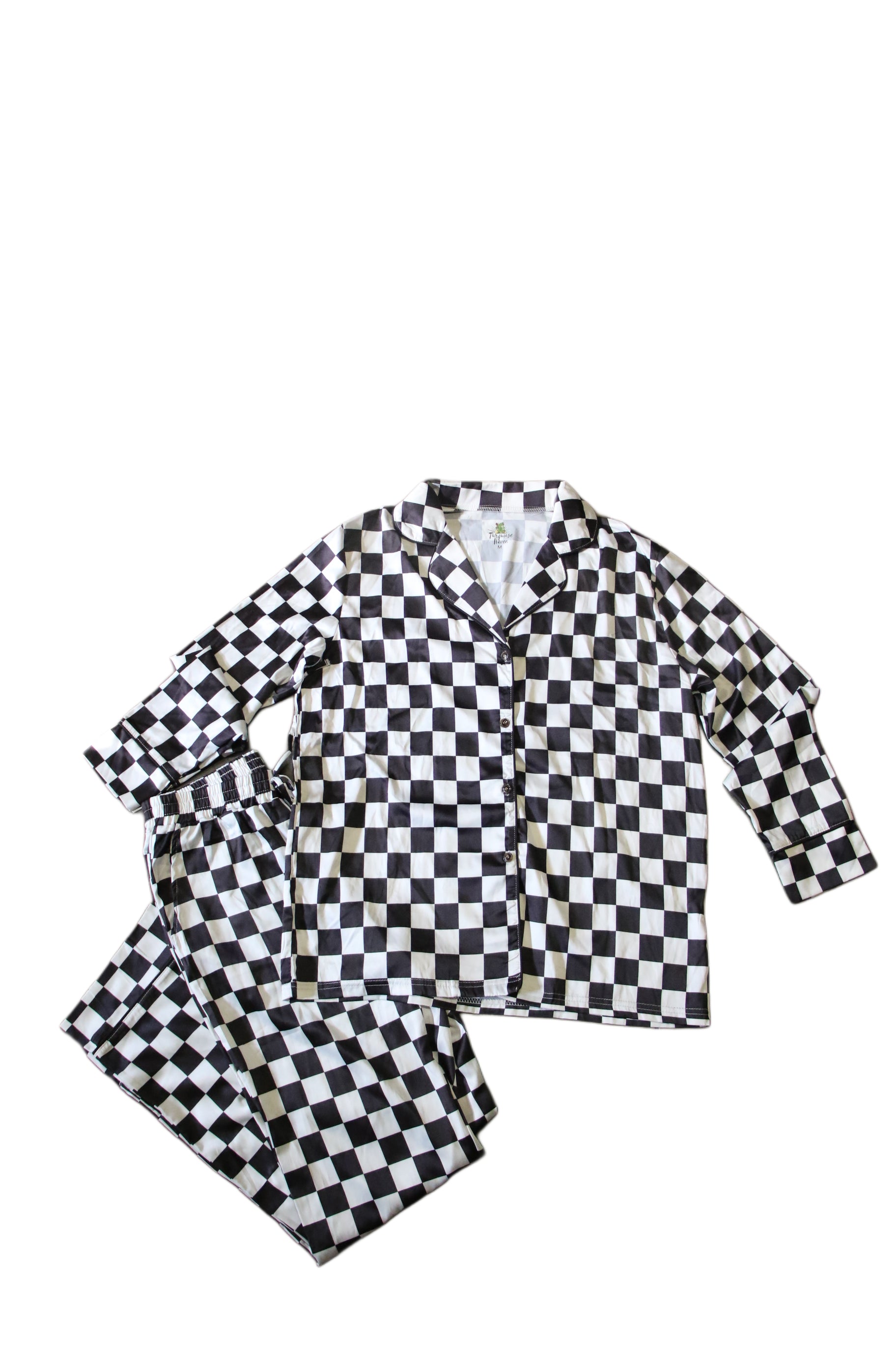 BLACK CHECKERED PJ SET