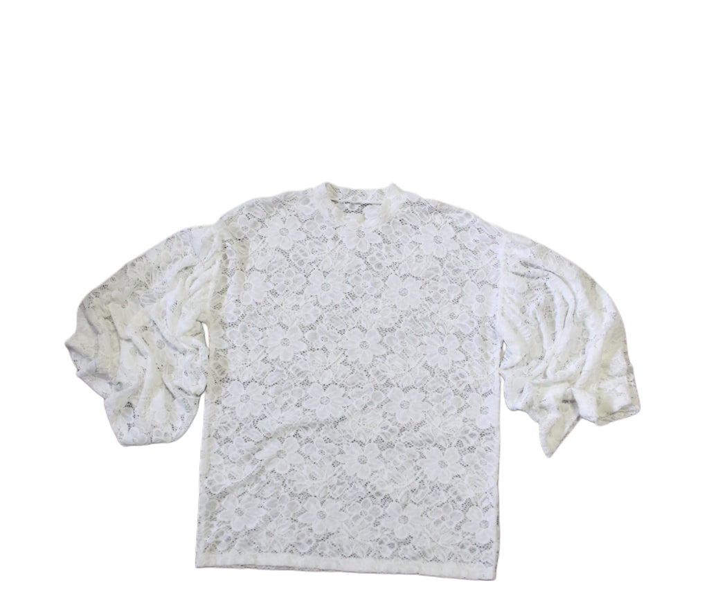 IVORY BOHO BELL LACE TOP