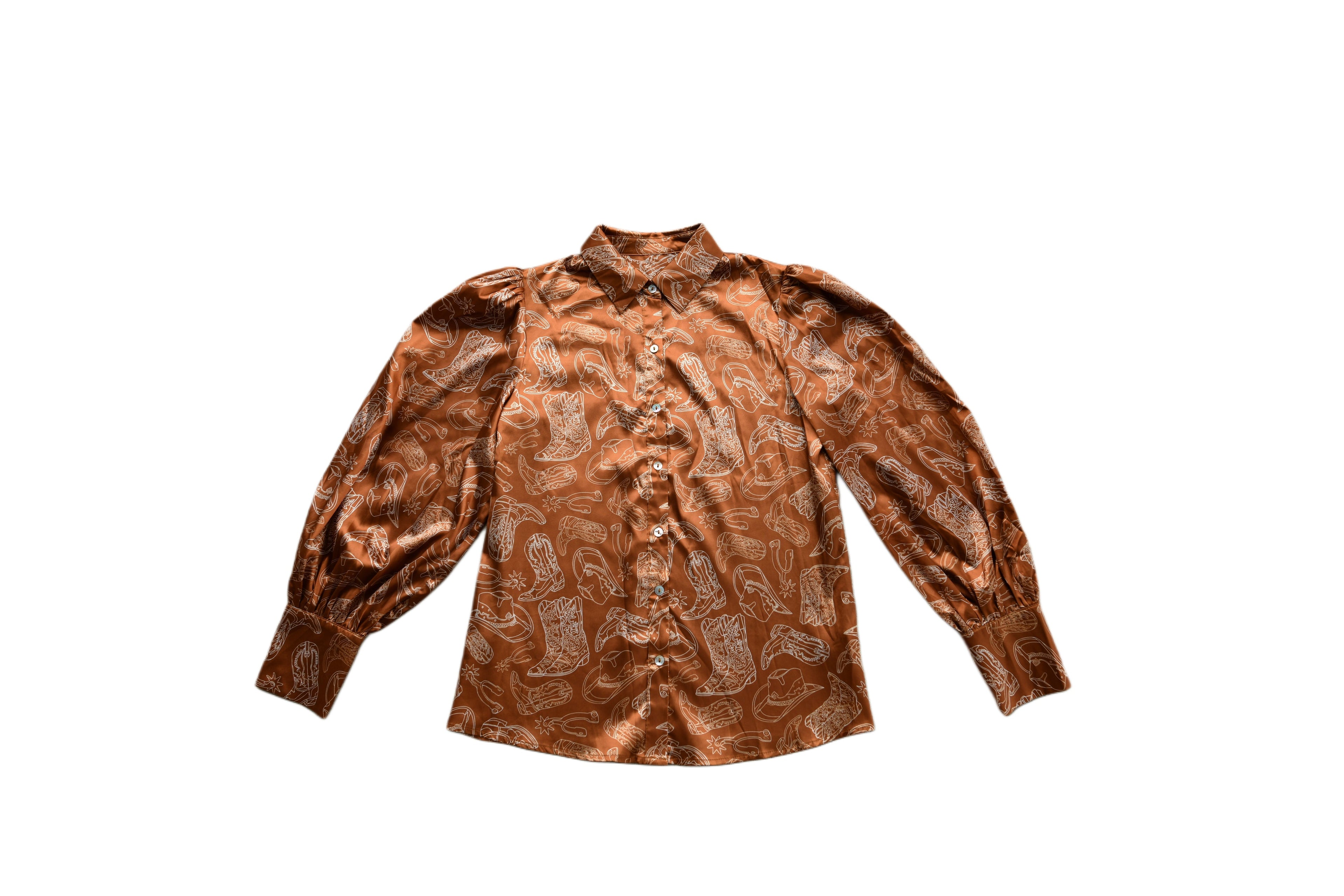 TH11 SATIN S178 BROWN WESTERN THINGS (1 Piece)
