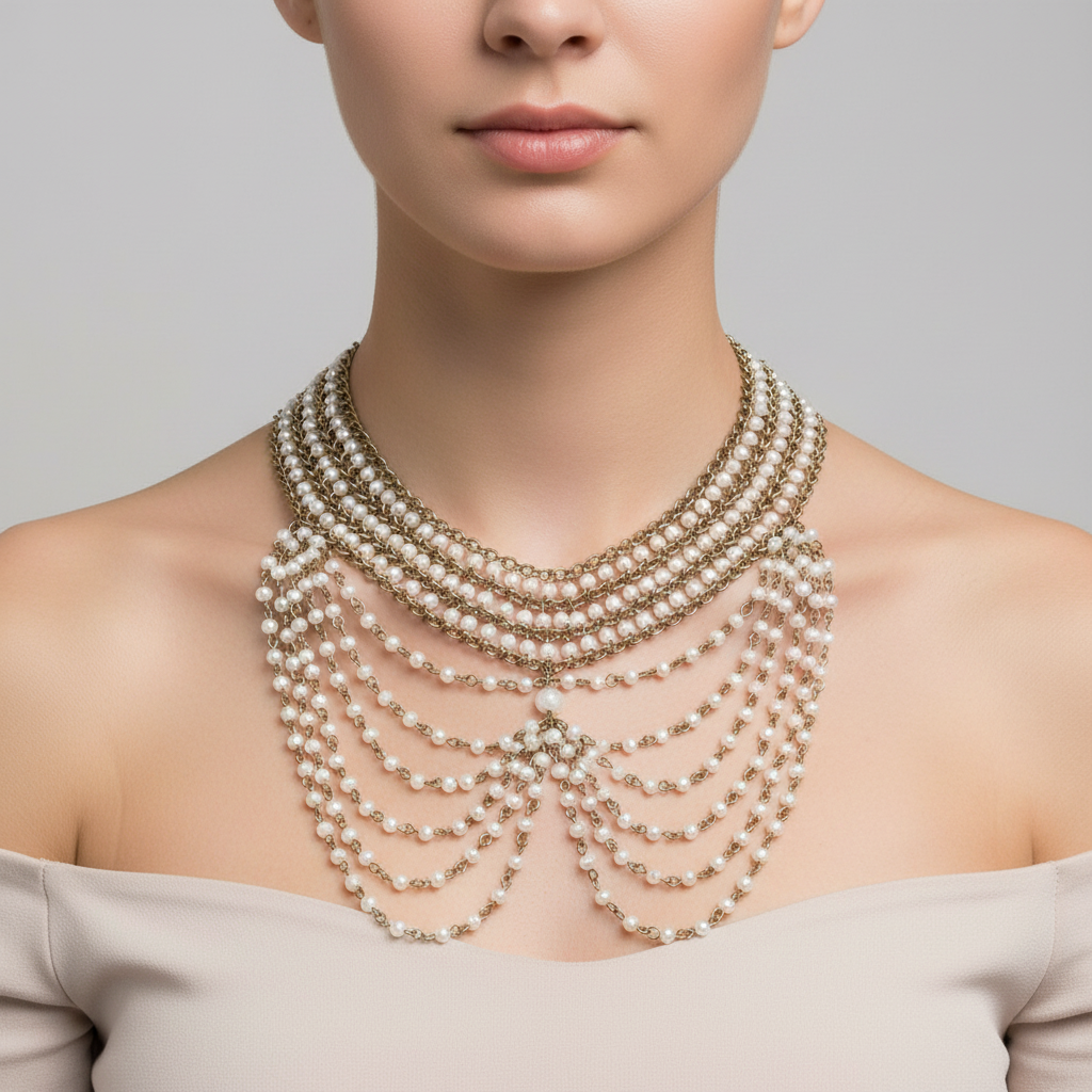 Layered White-Gold Chain NL