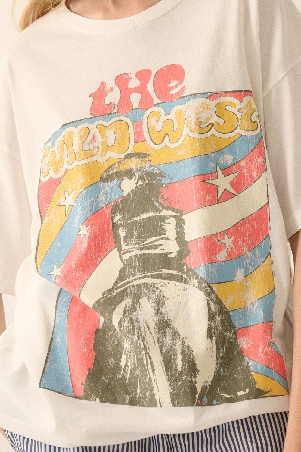 The Wild West Oversized Western Graphic Print Tee