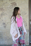 4292 IVORY CROCHET CARDIGAN