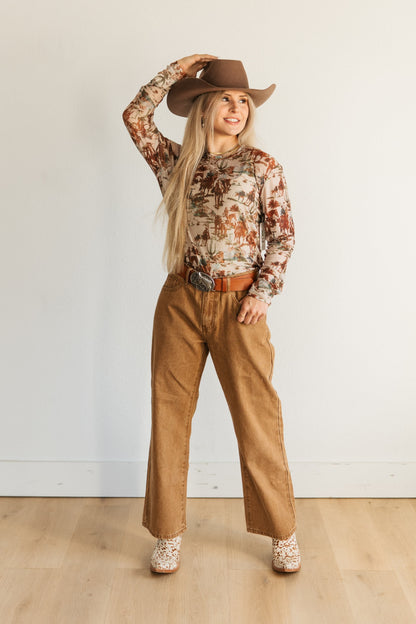 DENIM BROWN PANT DENIM 4F