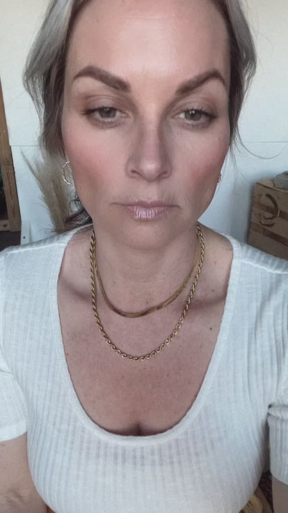 1254 DIPPED GOLD SERPENT CHAIN NECKLACE