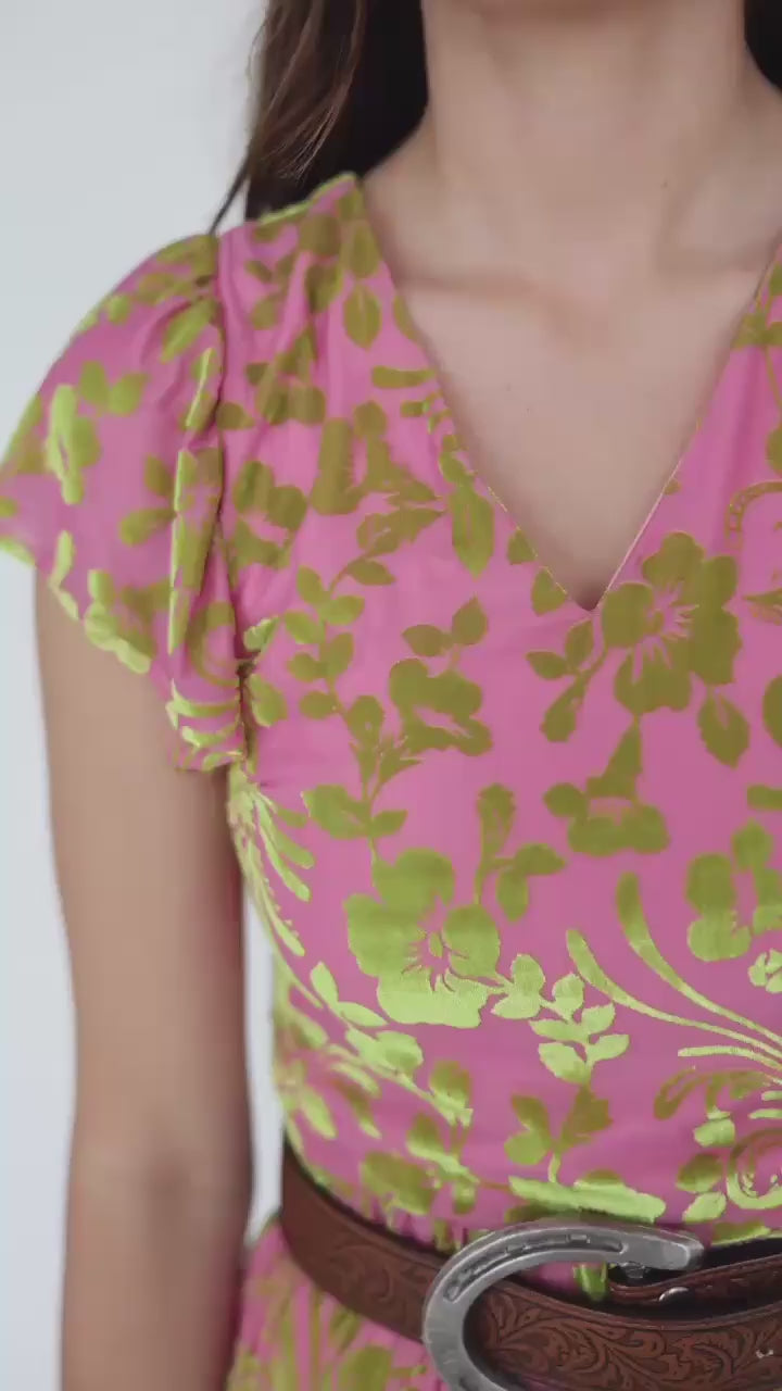 PINK VELVET DRESS