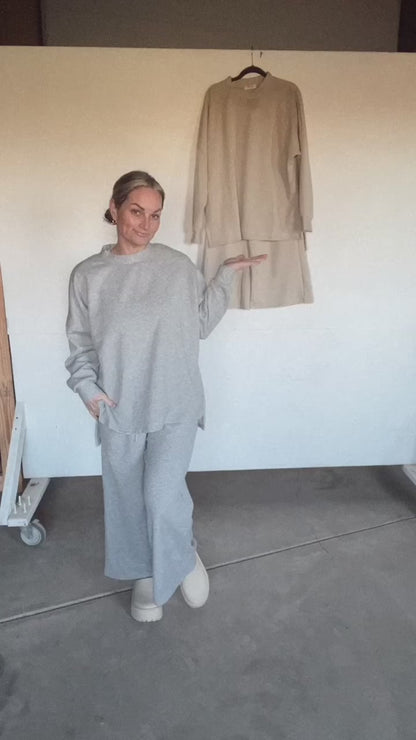 10101 HEATHER GRAY TEXTURED MATCHING SET