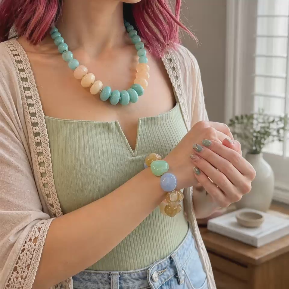 Pastel Stone Stretch Bracelet