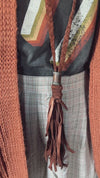 122320 PLAID WIDE LEG PANTS