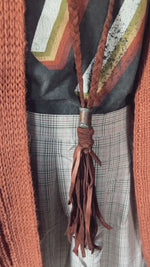 122320 PLAID WIDE LEG PANTS