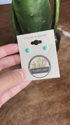 10616 STERLING SILVER TURQUOISE STUD EARRINGS