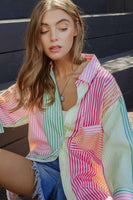 3263 STRIPED OVERSIZE TOP