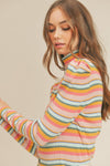 11286 STRIPED RIBBED TURTLENECK