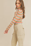 11286 STRIPED RIBBED TURTLENECK