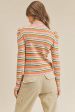 11286 STRIPED RIBBED TURTLENECK