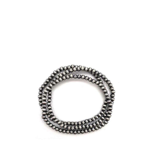 0008 3 STRAND FAUX SILVER FRETCH BR