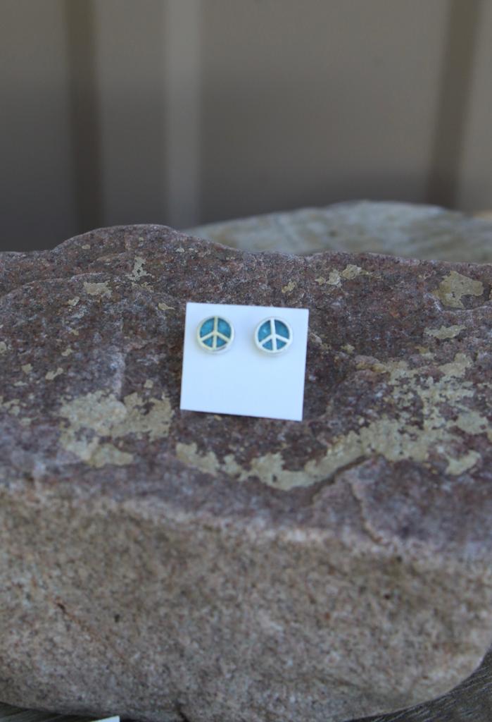5518 STERLING SILV PEACE STUD ER