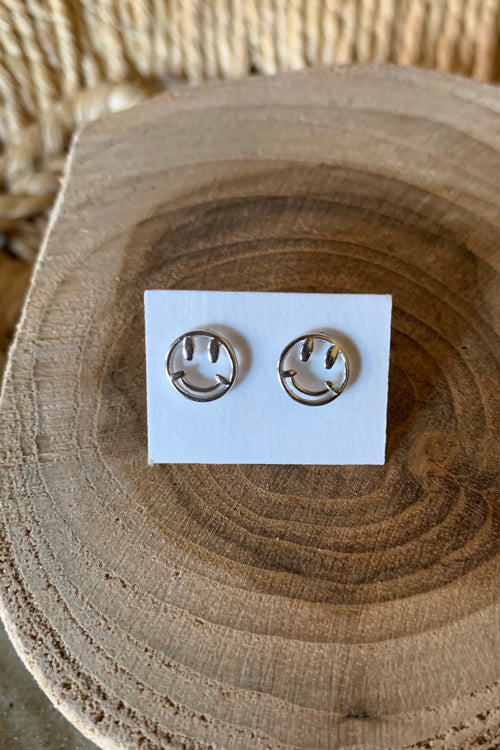 10612 SILVER SMILEY STUD ER