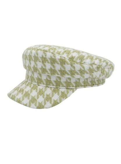 1182 SAGE HOUNDSTOOTH HAT